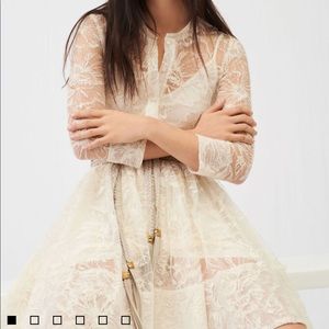 Maje lace dress with belt